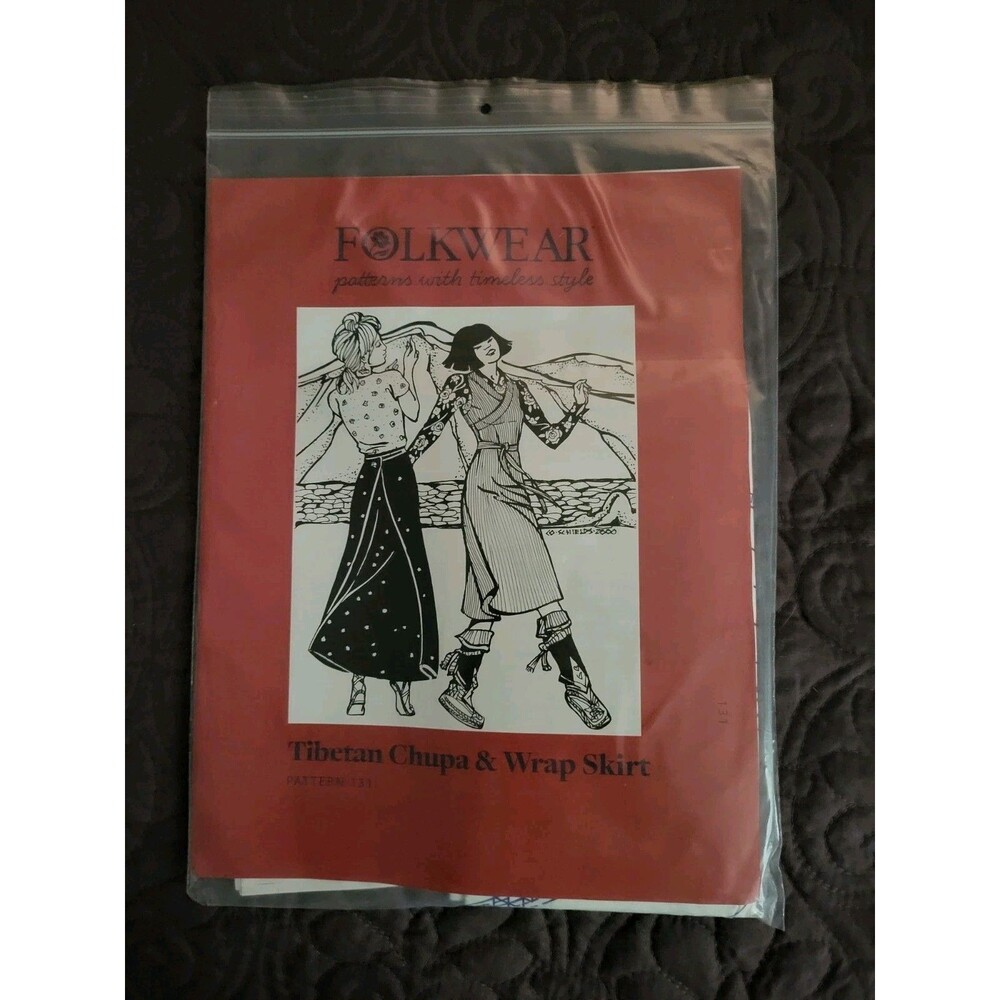 Folkwear pattern 131 - Tibetan Chupa & Wrap Skirt NEW and UNCUT XS-XL